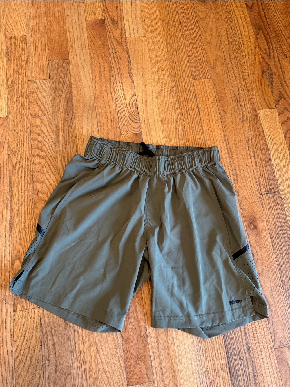 Men’s Olive Athletic Shorts with Vent Panels